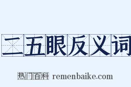 二五眼反义词是什么意思的图片